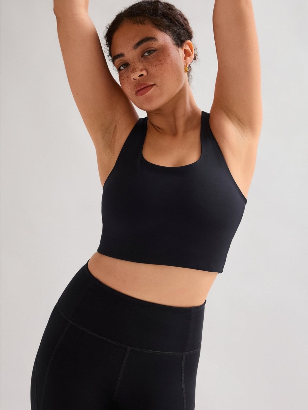 Girlfriend Collective Black Paloma Racerback Sports Bra Women’s Large